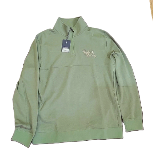 NWT Men's Psycho Bunny Desert 1/4 Mock Zip 313 Sea Green sz. XL
