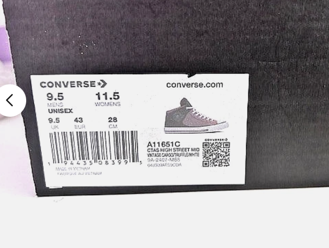 NWB Converse Unisex Vintage Cargo Truffle High Street Mid men sz. 9.5/wo sz 11.5
